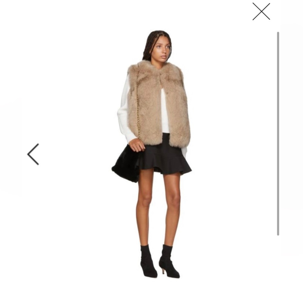 Yves Salomon SSENSE Exclusive Black Fur Bucket Bag